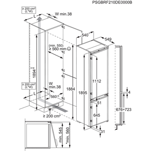 Įmontuojamas šaldytuvas Electrolux 800 Series, NoFrost, 269 L, 189 cm Prekė - ENC8MC19S