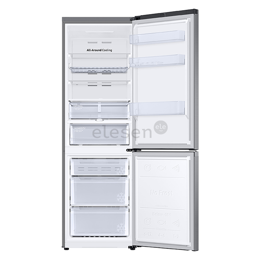 Samsung, Humidity Fresh +, NoFrost, 344 L, aukštis 186 cm, nerūdijančio plieno - Šaldytuvas