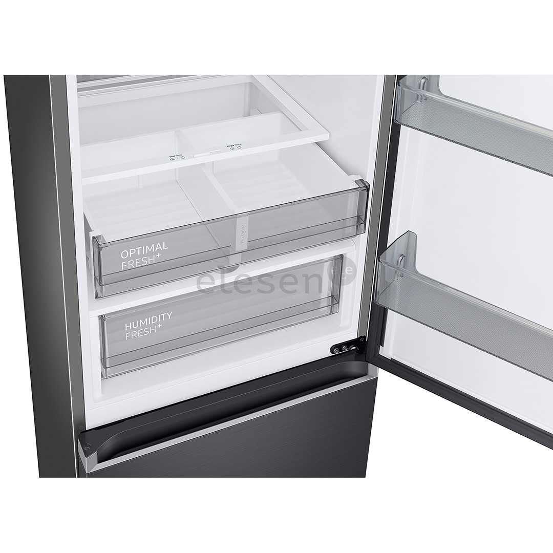 Samsung BeSpoke, NoFrost, 186 cm, 344 L, juodas - Šaldytuvas