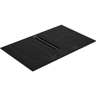 Beko, plotis 80 cm, juoda - Įmontuojama indukcinė kaitlentė su gartraukiu