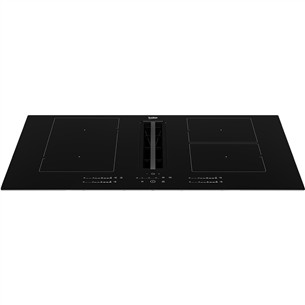 Beko, plotis 80 cm, juoda - Įmontuojama indukcinė kaitlentė su gartraukiu