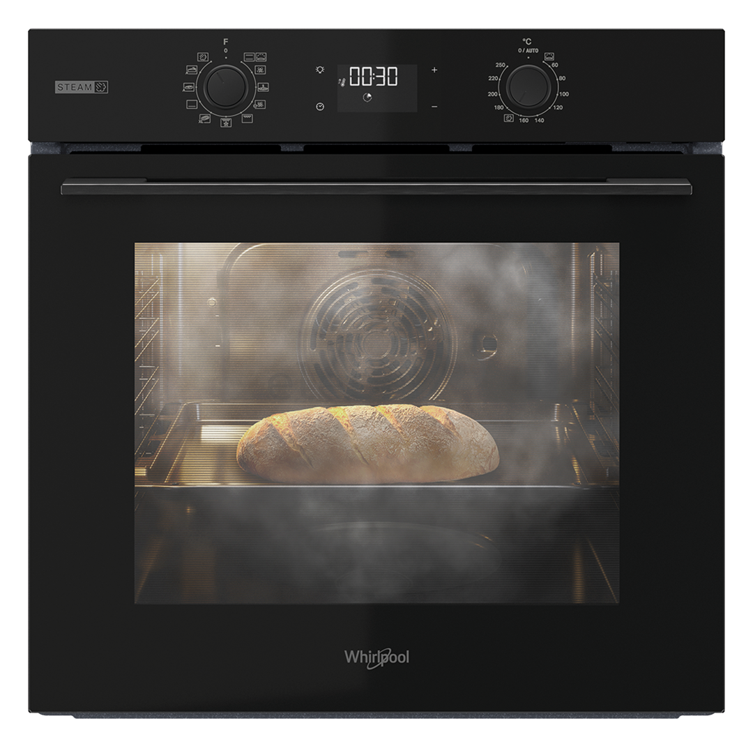 Whirlpool, 71 L, katalizinis valymas, juodas - Įmontuojama orkaitė - OMSK58CU1SB