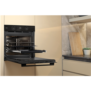 Whirlpool, 71 L, katalizinis valymas, juodas - Įmontuojama orkaitė - OMSK58CU1SB