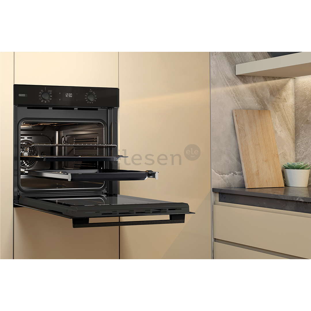 Whirlpool, 71 L, katalizinis valymas, juodas - Įmontuojama orkaitė - OMSK58CU1SB