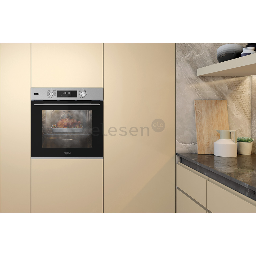 Whirlpool, 71 L, hidrolizė, nerūdijantis plienas - Orkaitė