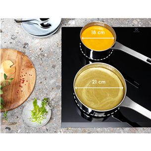 Electrolux, EcoTimer, ширина 59 см, без рамы,  белый - Интегрируемая индукционная варочная панель Товар - EIV63440BW