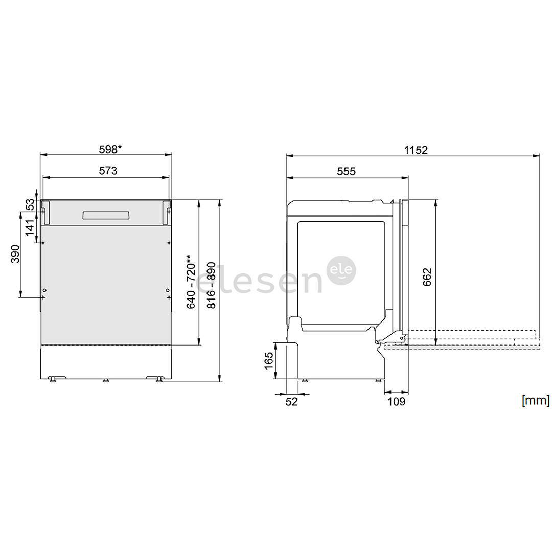 Hisense, 16 комплектов посуды - Интегрируемая посудомоечная машина