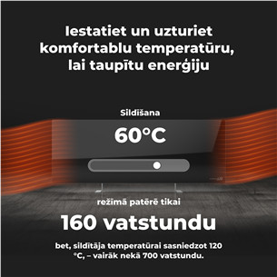 Aeno, 700+ W, pilkas - Šildytuvas