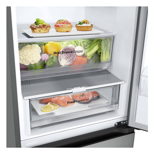 LG, NoFrost, 344 L, 186 cm, sidabrinis - Šaldytuvas Prekė - GBV3100CPY.APYQEUR