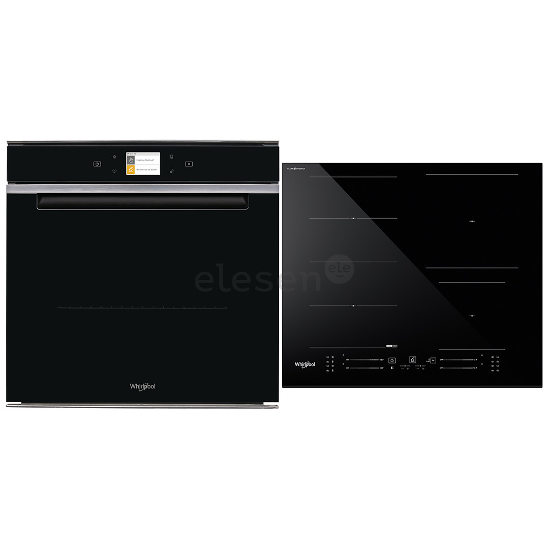 Whirlpool, 73 L, black - Built-in Oven + Induction hob