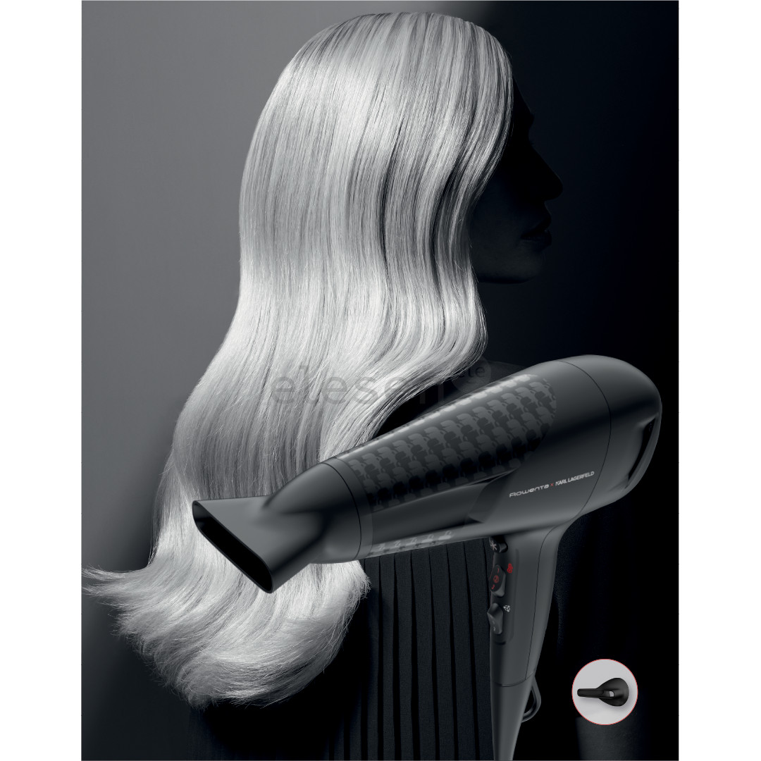 Rowenta x KARL LAGERFELD Studio Dry, 2100 W, black - Hair Dryer