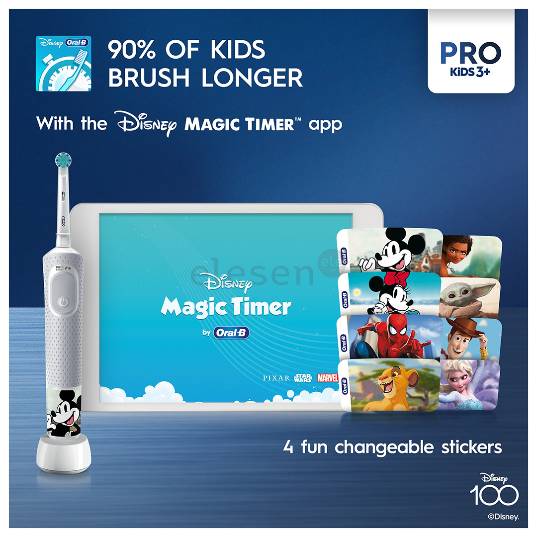 Braun Oral-B Vitality PRO Kids, Frozen - Electric toothbrush + travel case