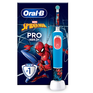 Braun Oral-B Vitality PRO Kids, Spiderman - Elektrinis dantų šepetėlis Prekė - D103SPIDERMAN D103SPIDERMAN