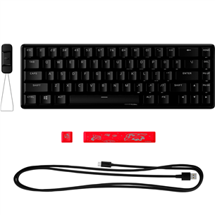 HyperX Alloy Origins 65, HyperX Red, Linear, SWE, black - Mechaninė klaviatūra Prekė - 4P5D6AN#UUW