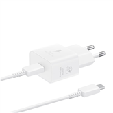 Samsung, USB-C, 25 W, white - Maitinimo adapteris ir USB-C laidas Prekė - EP-T2510XWEGEU