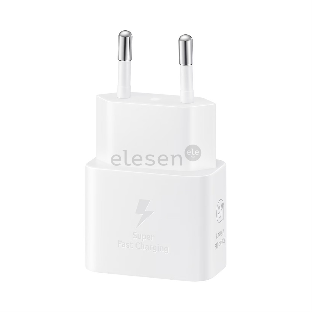 Samsung, USB-C, 25 W, baltas - Maitinimo adapteris ir USB-C laidas