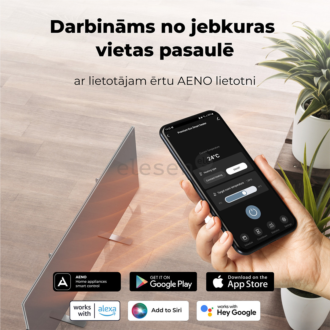 Aeno, 700+ W, pilkas - Šildytuvas