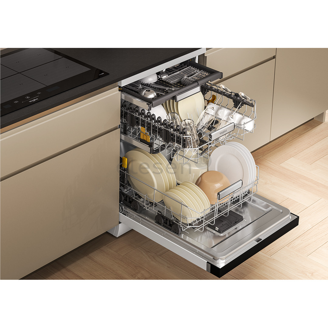 Whirlpool, 15 place settings, width 60 cm, white - Free standing dishwasher
