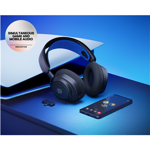 SteelSeries Arctis Nova 7P Wireless, PlayStation 5, black - Belaidės ausinės Prekė - 61559