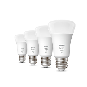 Philips Hue White, E27, white, 4 vnt. - Išmaniosios lemputės Prekė - 929001821625