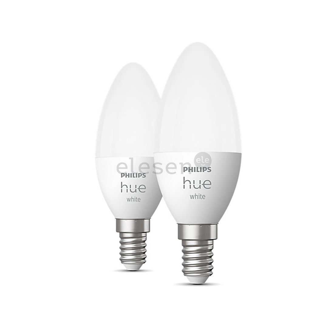 Philips Hue White, E14, šilta balta šviesa, 2 vnt. - Išmaniosios lemputės