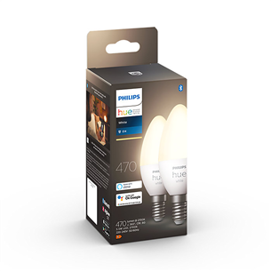 Philips Hue White, E14, soft warm, 2 vnt. - Išmaniosios lemputės Prekė - 929003021102