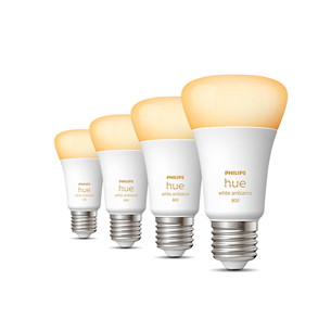 Philips Hue White Ambiance 800, E27, белый, 4 шт. - Умные лампы Товар - 929002489804