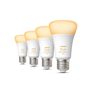 Philips Hue White Ambiance 800, E27, white, 4 vnt. - Išmaniosios lemputės Prekė - 929002489804 929002489804