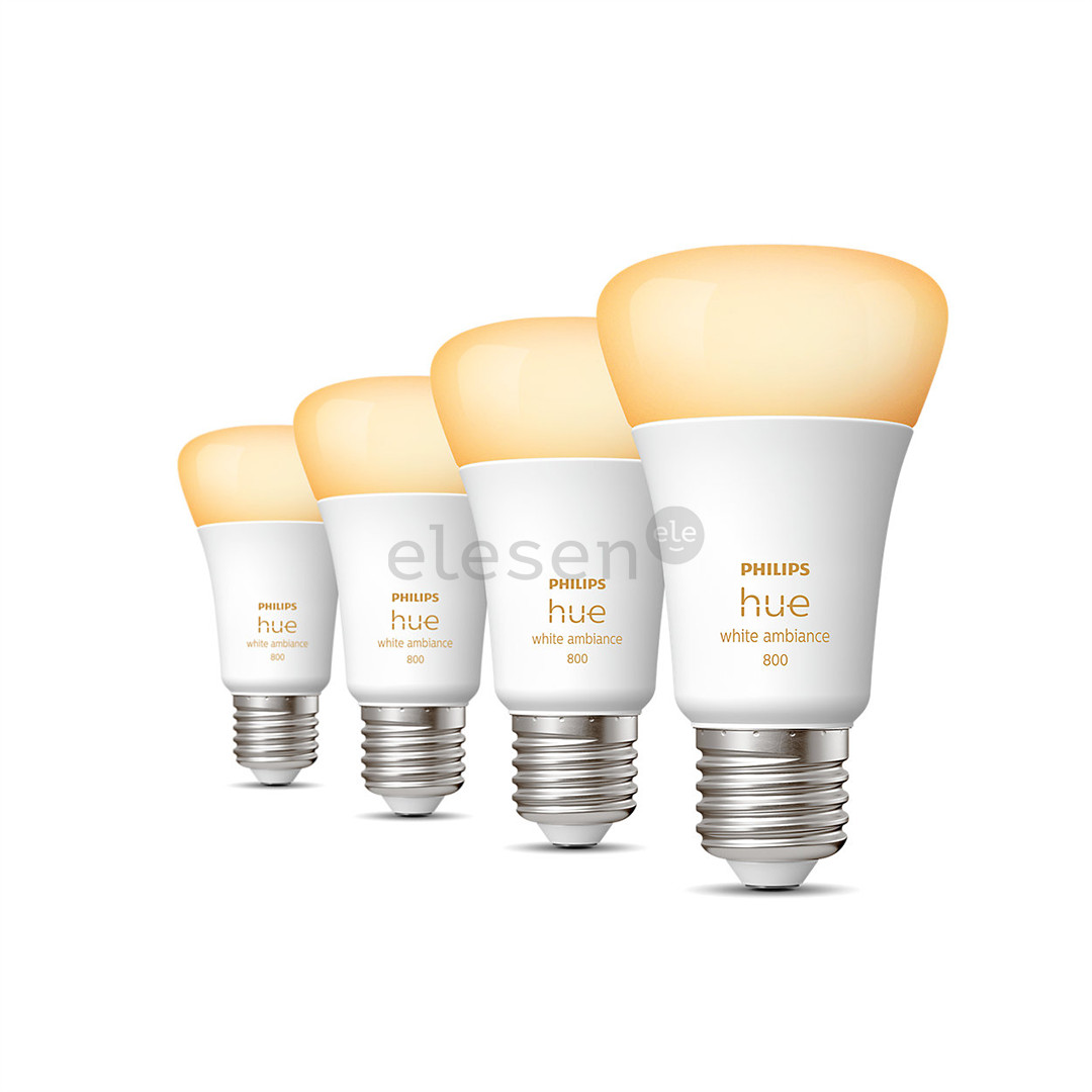 Philips Hue White Ambiance 800, E27, белый, 4 шт. - Умные лампы Товар - 929002489804
