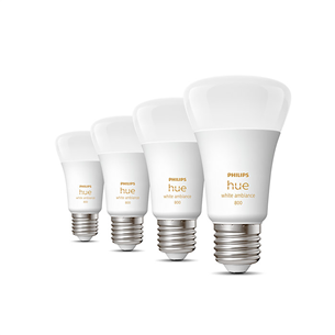 Philips Hue White Ambiance 800, E27, white, 4 vnt. - Išmaniosios lemputės Prekė - 929002489804