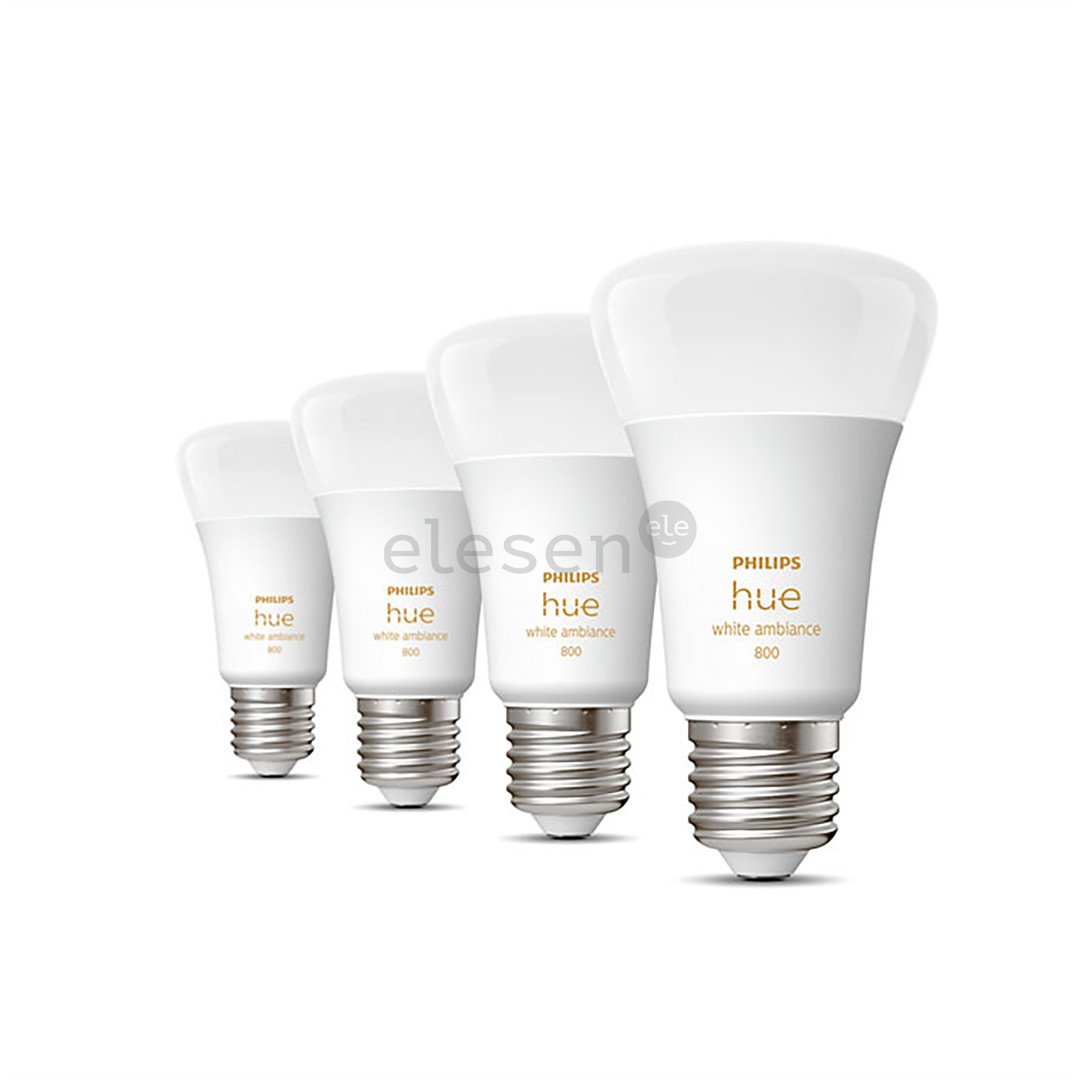 Philips Hue White Ambiance 800, E27, белый, 4 шт. - Умные лампы Товар - 929002489804