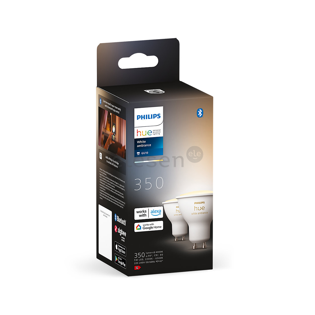 Philips Hue White Ambiance, GU10, white, 2 pcs - Smart light Item - 929001953310