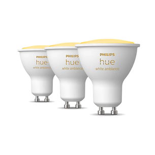 Philips Hue White Ambiance, GU10, белый, 3 шт. - Умные лампы Товар - 929001953312