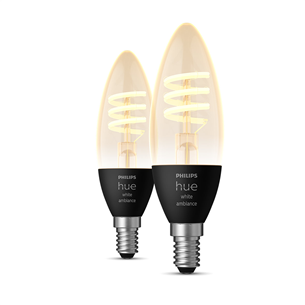 Philips Hue White Ambiance, E14, filament, white, 2 vnt. - Išmanioji lemputė Prekė - 929003145202 929003145202