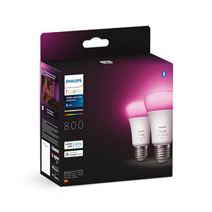 Philips Hue White and Color Ambiance 800, E27, spalvotos, 2 vnt. - Išmaniosios lemputės