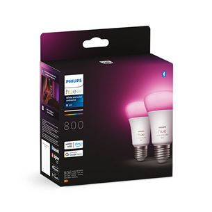 Philips Hue White and Color Ambiance 800, E27, color, 2 vnt. - Išmaniosios lemputės Prekė - 929002489602
