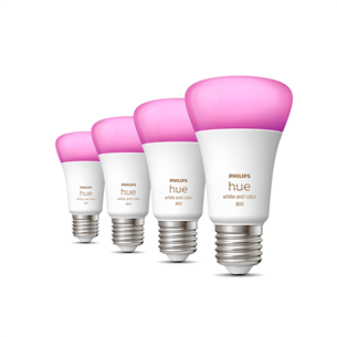 Philips Hue White and Color Ambiance 800, E27, color, 4 vnt. - Išmaniosios lemputės Prekė - 929002489604 929002489604