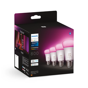 Philips Hue White and Color Ambiance 800, E27, color, 4 vnt. - Išmaniosios lemputės Prekė - 929002489604