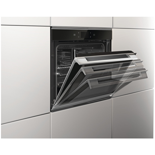 Whirlpool, pirolizė, 73 L, juoda - Orkaitė + indukcinė kaitlentė