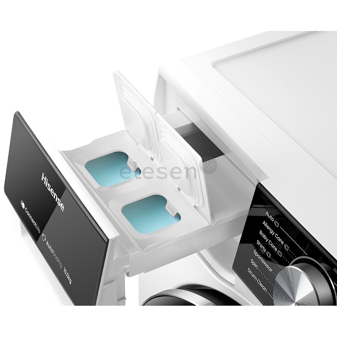 Hisense 10,5 kg + 10 kg, 1400 aps./min. - Skalbimo mašina su džiovykle