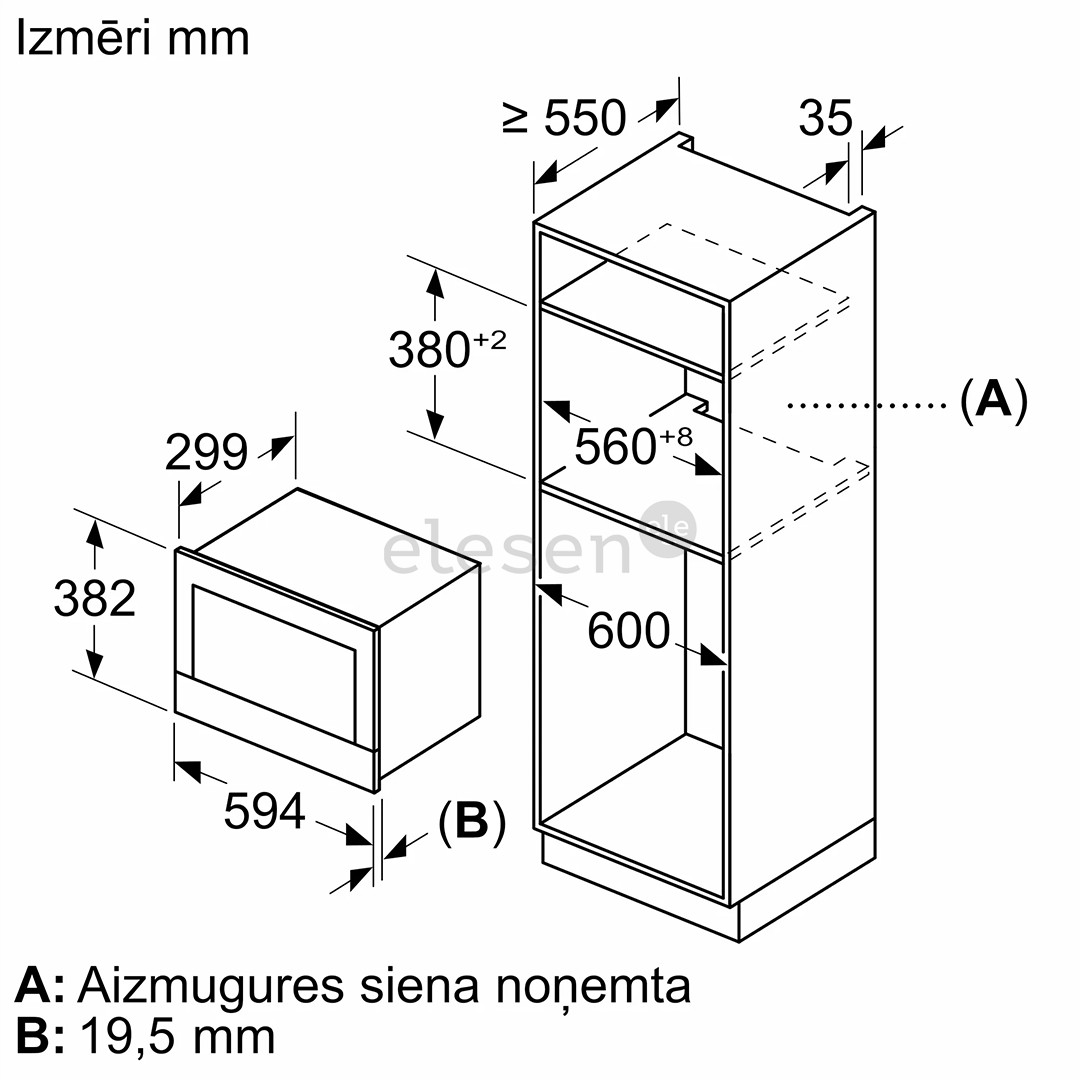 Bosch, Series 8, black - Built-in microwave oven