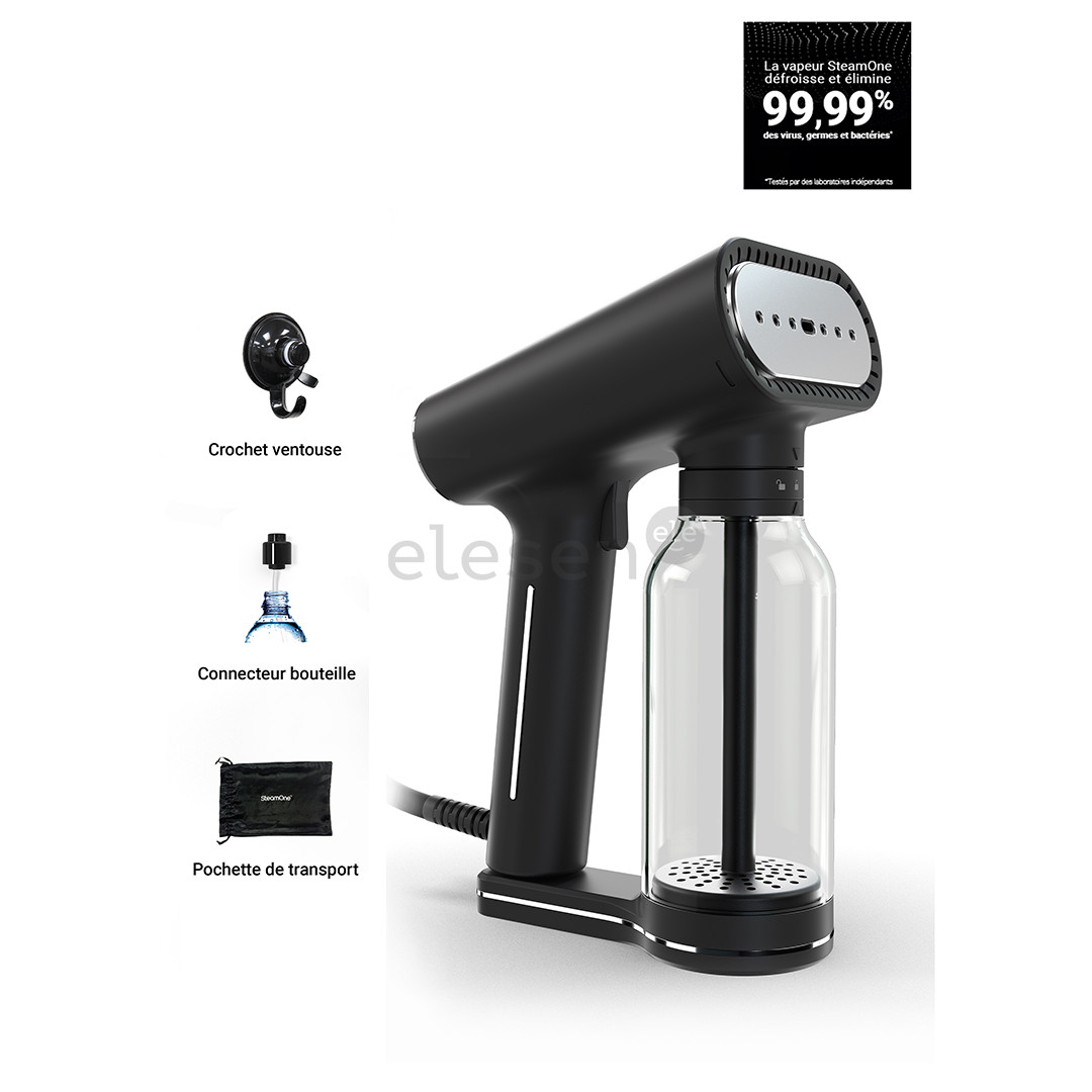 SteamOne, 2000 W, juodas - Garinis lygintuvas