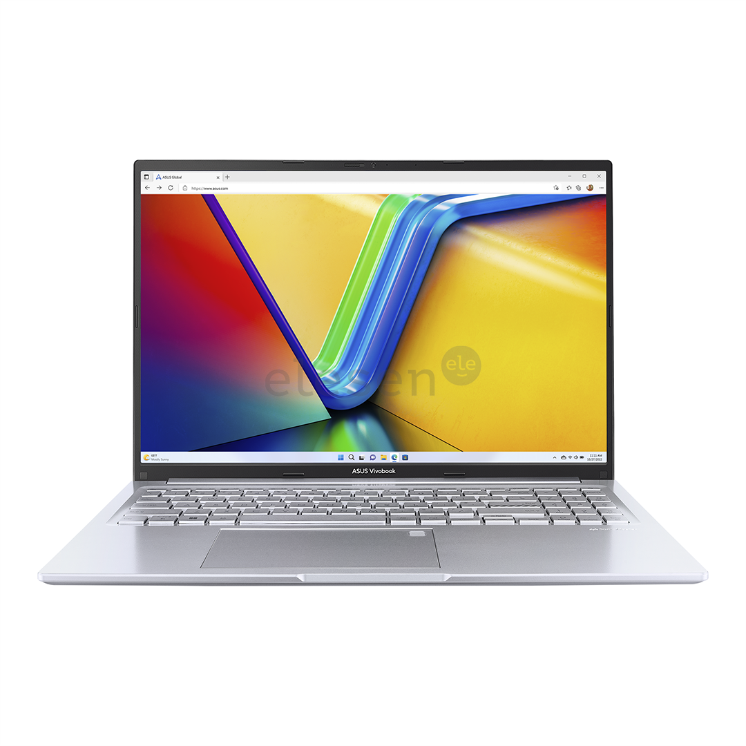 ASUS VivoBook 16, WUXGA, Ryzen 7, 16 GB, 512 GB, ENG, silver - Nešiojamas kompiuteris Prekė - M1605YA-MB242W