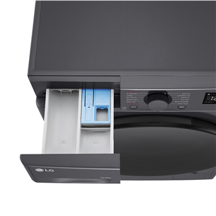 LG, 10 kg / 6 kg, depth 56,5 cm, 1400 rpm, black - Skalbimo mašina - džiovyklė Prekė - F4DR510S2M.AMBQPMR