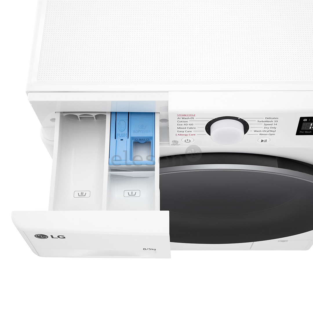 LG, 8 kg / 5 kg, depth 47,5 cm, 1200 rpm - Washer-dryer combo