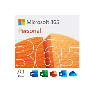 Microsoft 365 Personal, 12 mėnesių prenumerata, 1 naudotojas / 5 įrenginiai, 1 TB OneDrive, ENG - Programinė įranga Prekė - QQ2-01897 QQ2-01897
