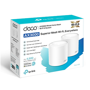 TP-Link Deco X50, WiFi 6, mesh, 2-pack, white - WiFi router Item - DECO-X50-2-PACK