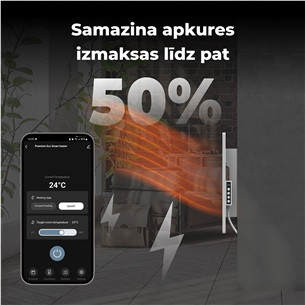 Aeno, 700+ W, baltas - Išmanusis elektrinis šildytuvas