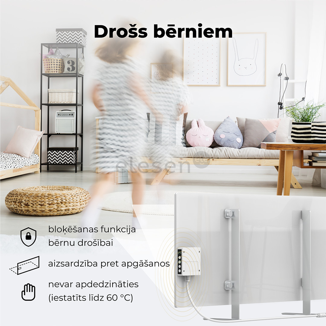 Aeno, 700+ W, baltas - Išmanusis elektrinis šildytuvas