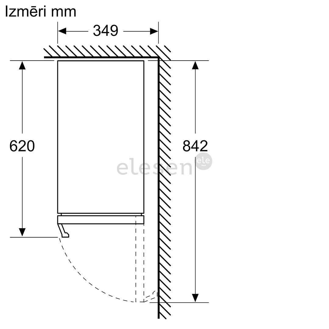 Įmontuojamas vyno šaldytuvas KUW20VHF0 Bosch, talpa 21 butelis, 82cm